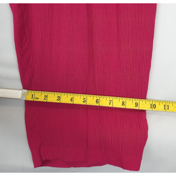 Sag Harbor 2 Pcs Set Pants & Tunic Embroidered Gauzy Women 1X Fuchsia Travel - Picture 6 of 14